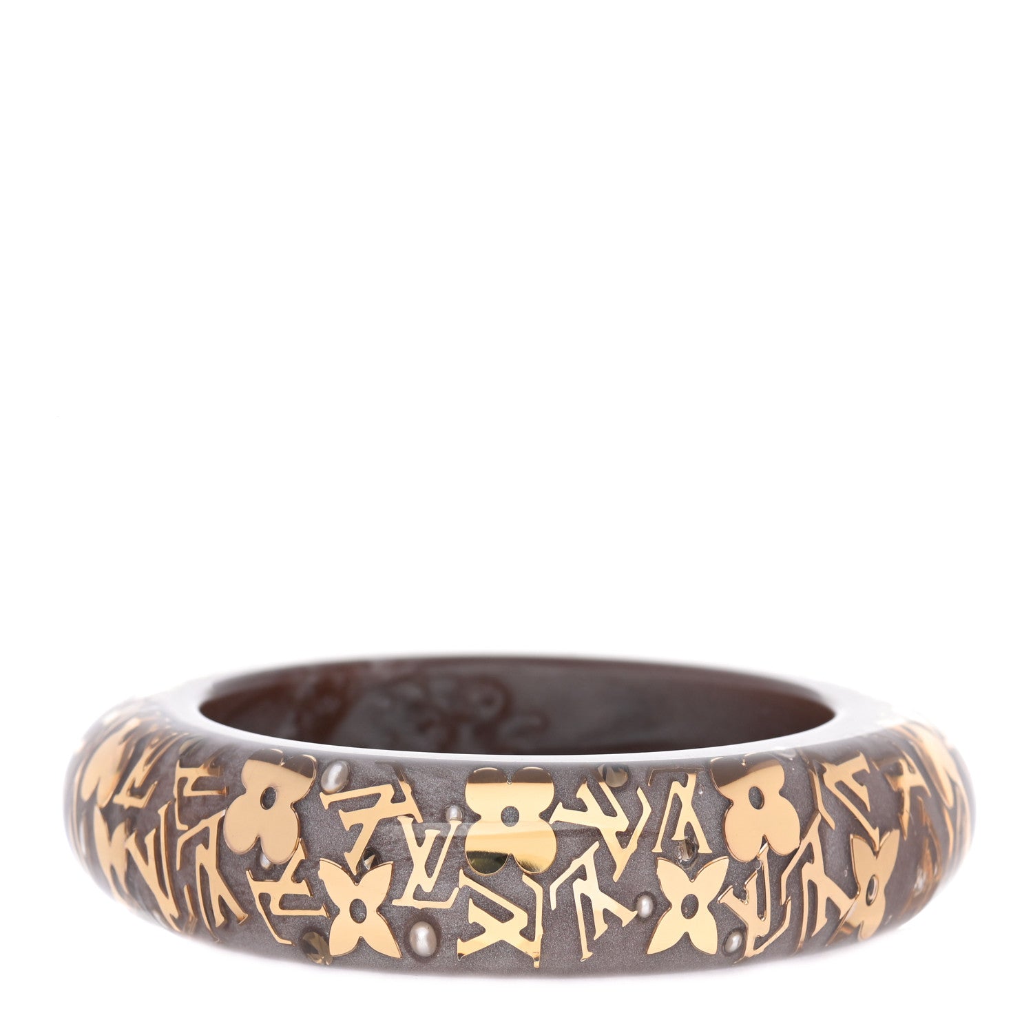 Louis Vuitton Resin Swarovski Medium Inclusion Bracelet GM Praline 3 of 3