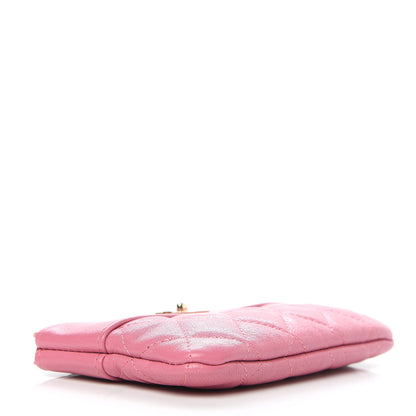 Chanel Sheepskin Quilted Small Vintage Mademoiselle Cosmetic Case Dark Pink 4 of 8