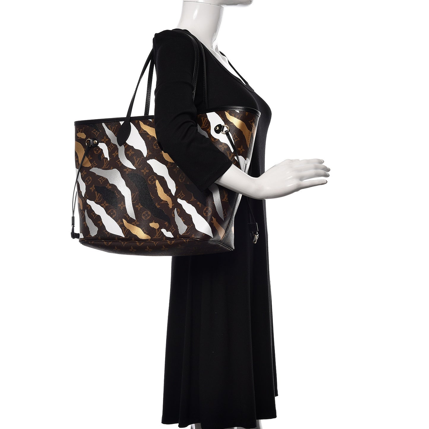 X LOL Monogram Neverfull MM Gold Silver