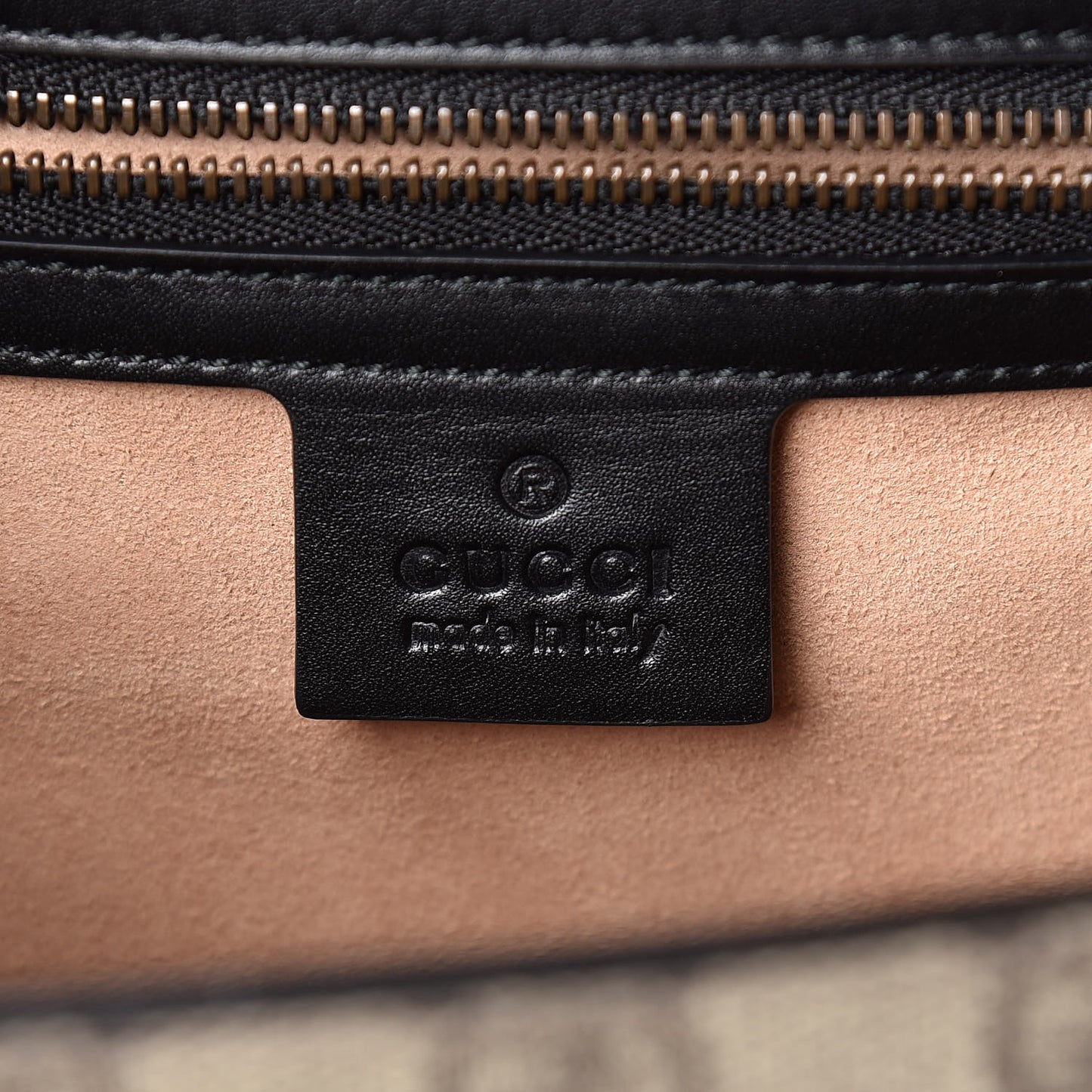 GG Supreme Monogram Small Osiride Top Handle Bag Black Gold