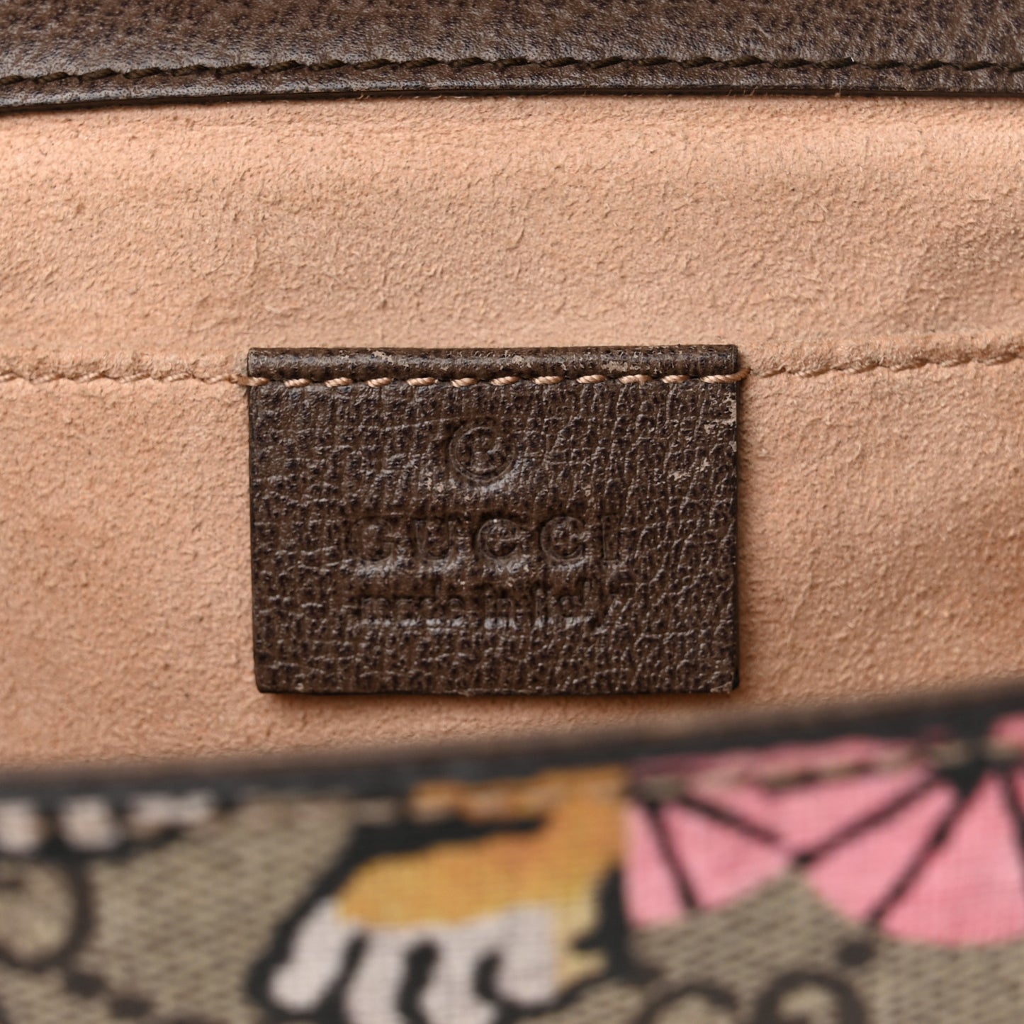 GG Supreme Monogram Bengal Small Padlock Shoulder Bag Beige Pink