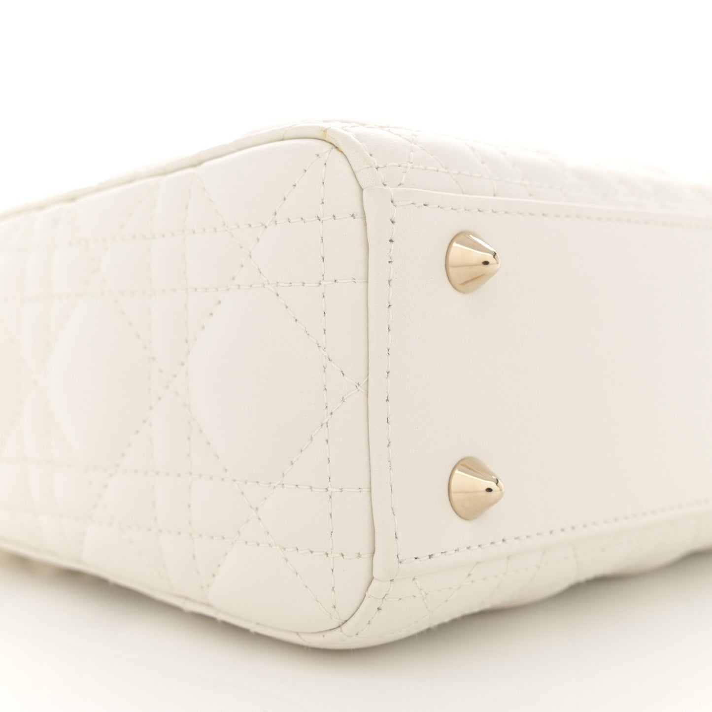 Lambskin Cannage Small My ABCDior Lady Dior White