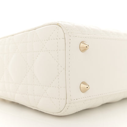 Christian Dior Lambskin Cannage Small My ABCDior Lady Dior White 9 of 10
