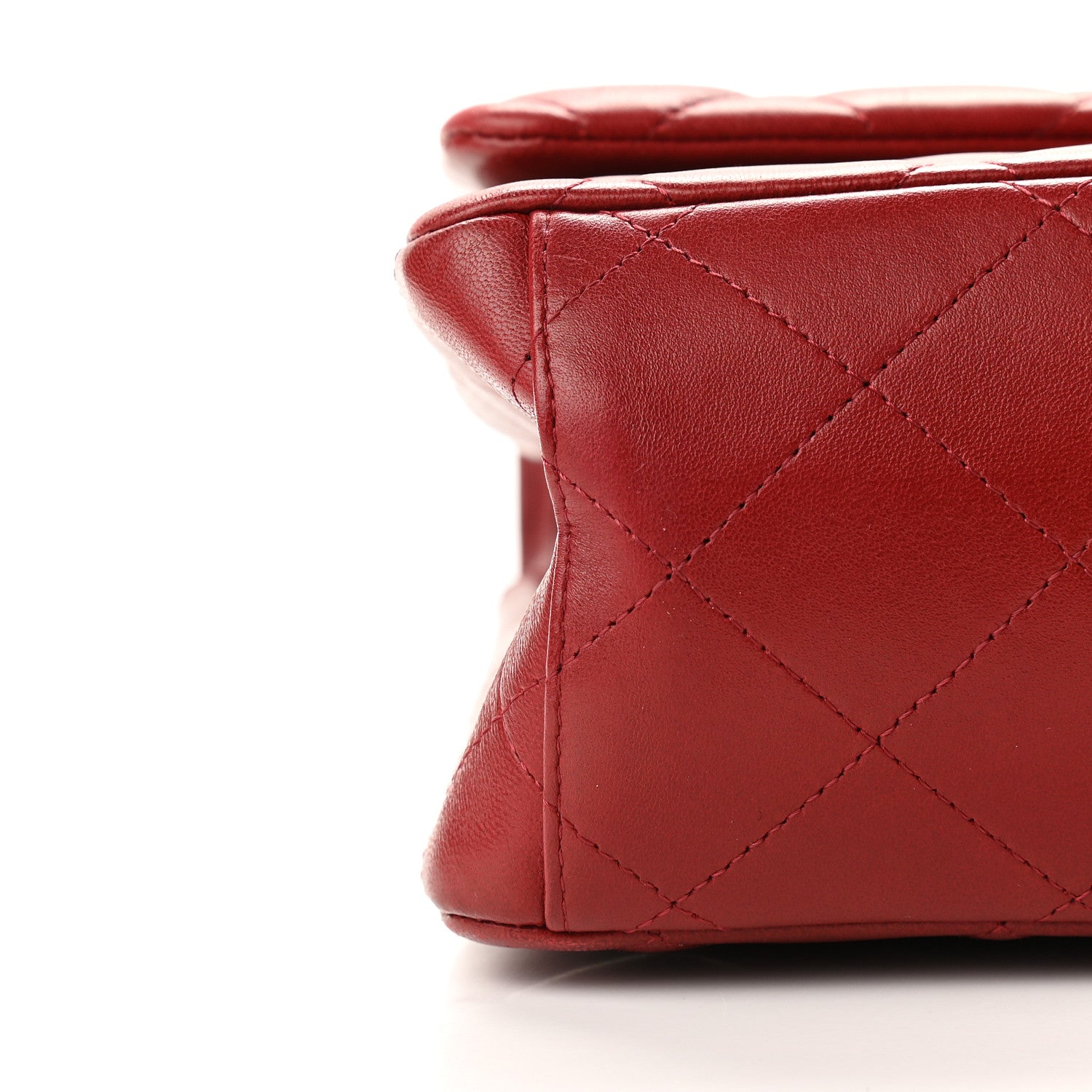 Chanel Lambskin Quilted Maxi Double Flap Red 10 of 14