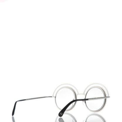 Chanel Pearl Round Sunglasses 71139 Silver 4 of 8