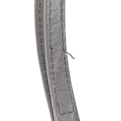Balenciaga Shiny Calfskin Crocodile Embossed XS Sharp Top Handle Bag Balenciaga Grey 11 of 13