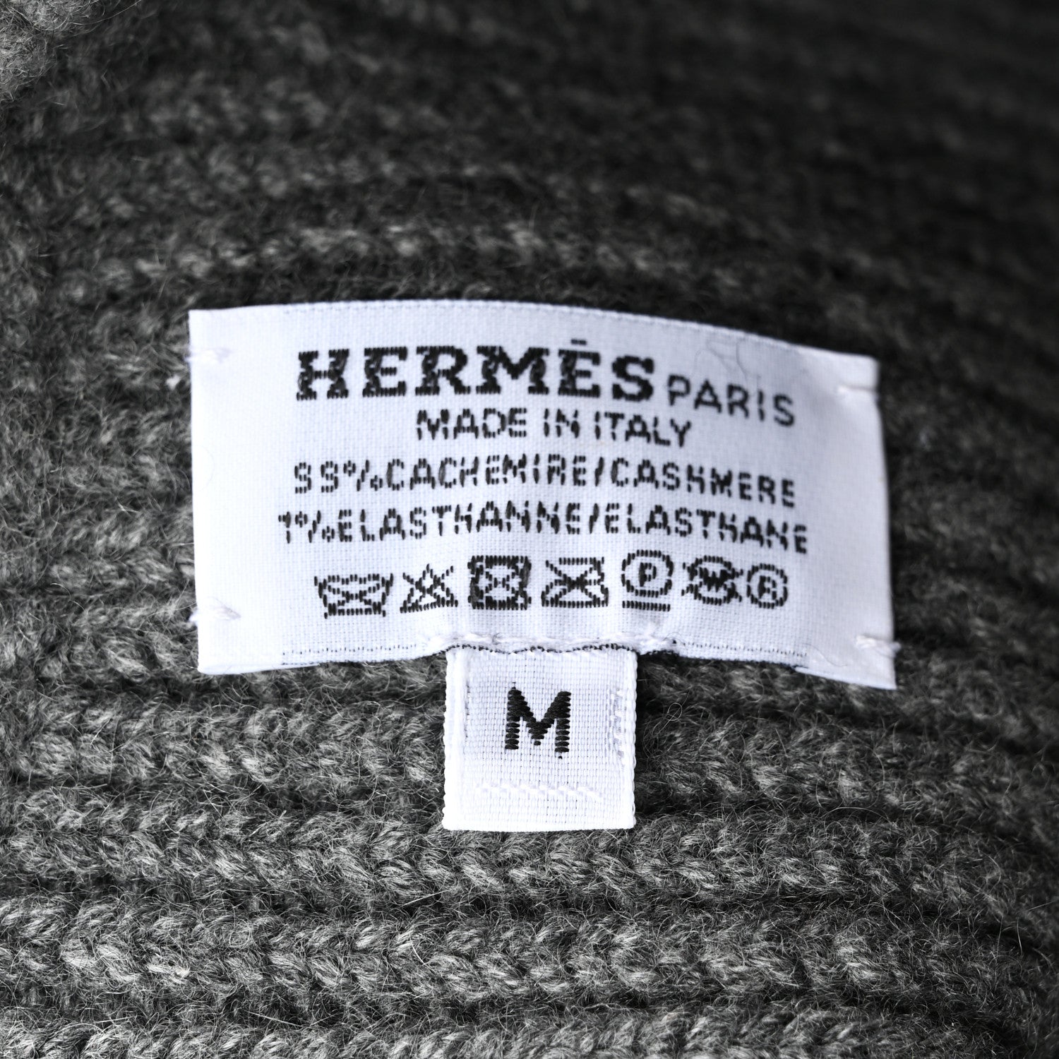 Hermes Cashmere Knit Heaven Beanie Charbon Flanelle 5 of 5