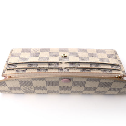 Louis Vuitton Damier Azur Emilie Wallet Rose Ballerine 17 of 20