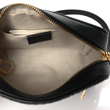 Gucci Jacquard Black Denim GG Monogram Textured Dollar Calfskin Mini Ophidia Shoulder Bag Black Ivory 5 of 9