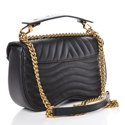 Louis Vuitton Calfskin New Wave Chain MM Black 3 of 9