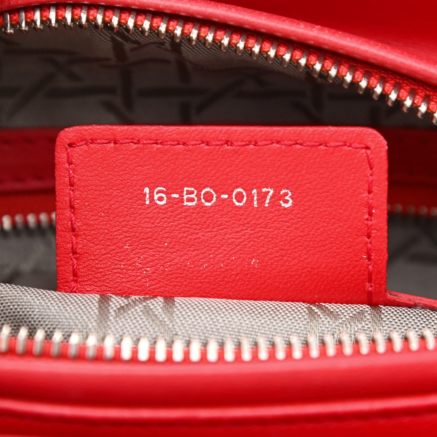 Lambskin Cannage Medium Lady Dior Red