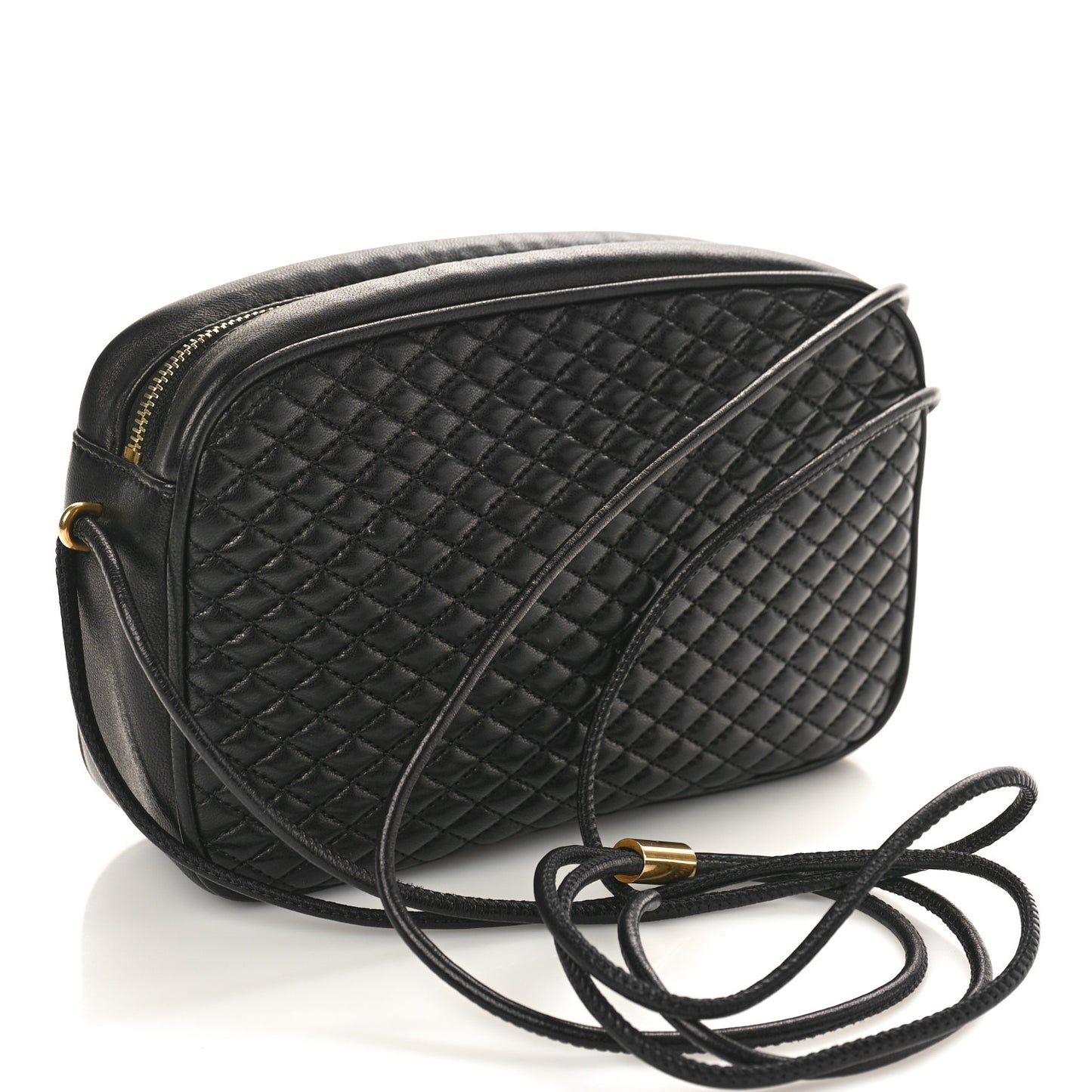 Lambskin Quilted Victoire Camera Bag Black