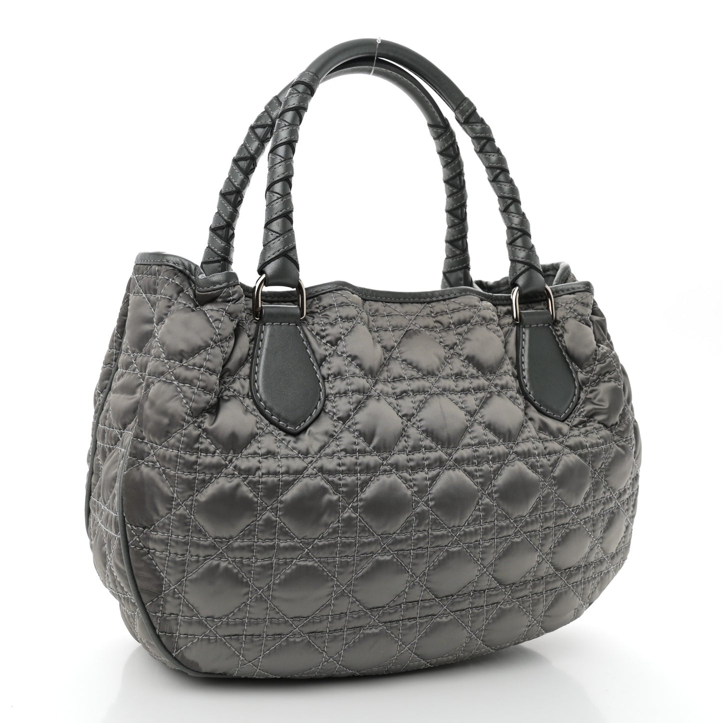 Nylon Cannage Tote Gray