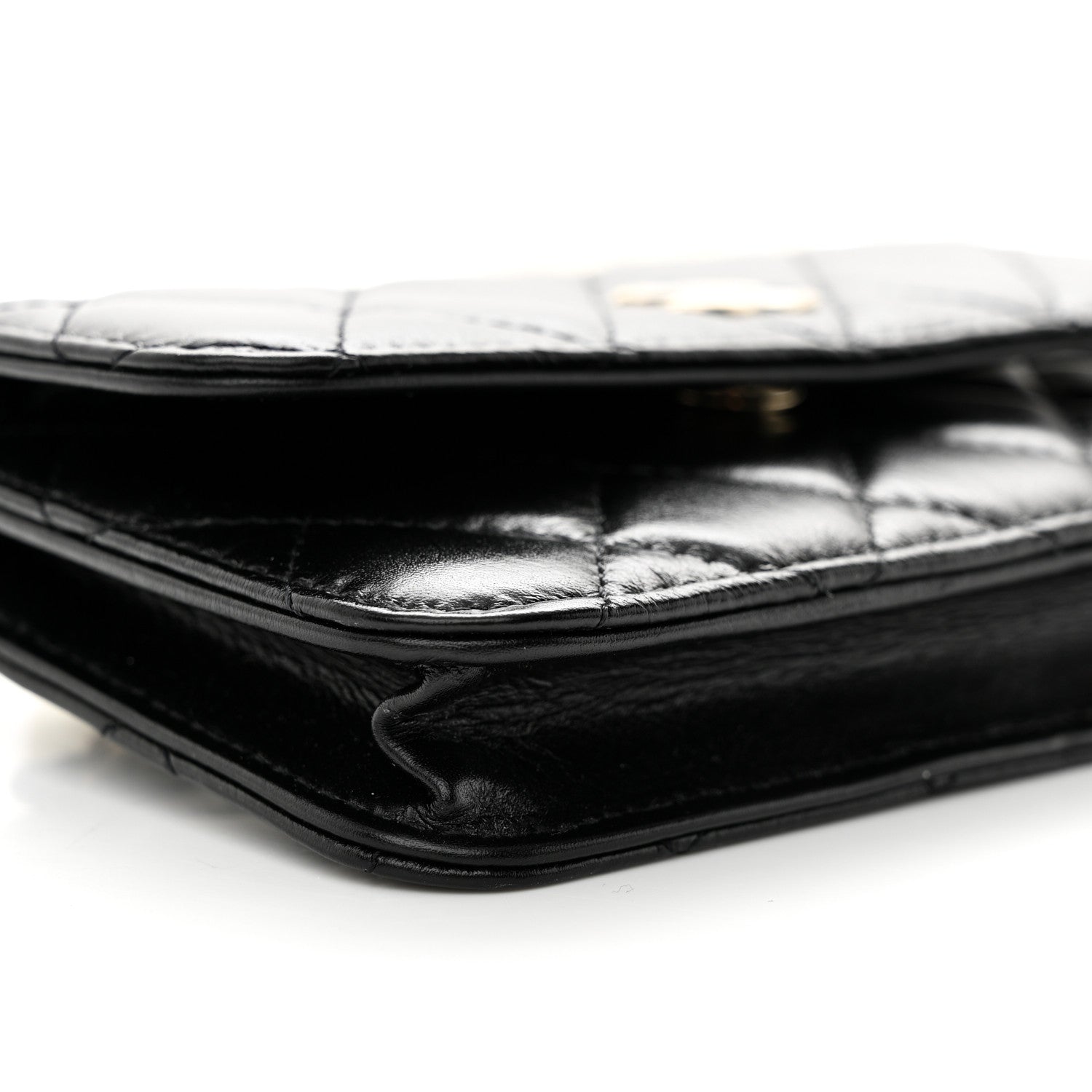 Chanel Calfskin Quilted Maxi Pearls Clutch With Chain Black 10 of 11