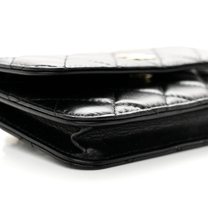Chanel Calfskin Quilted Maxi Pearls Clutch With Chain Black 10 of 11