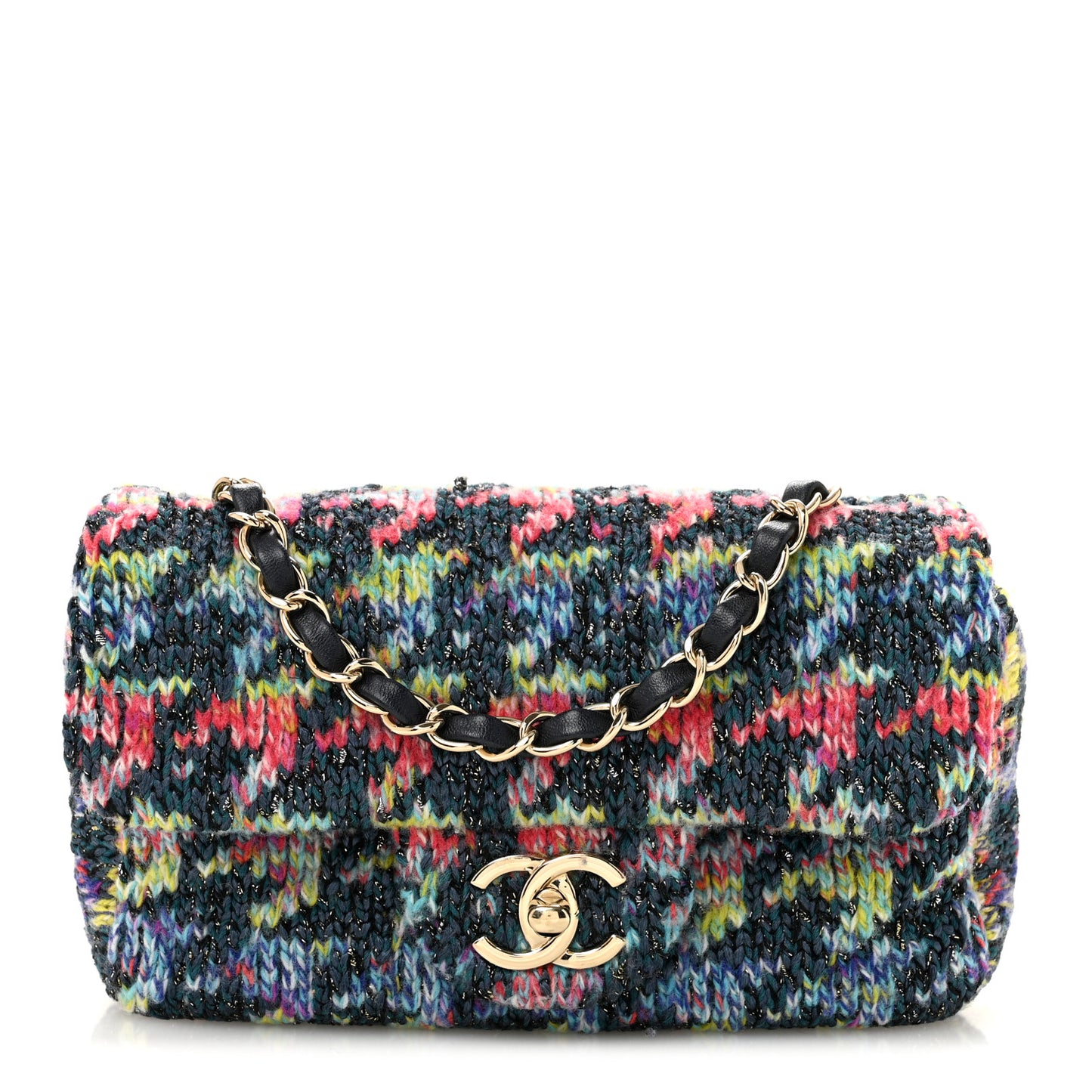Knit Mini Rectangular Flap Multicolor