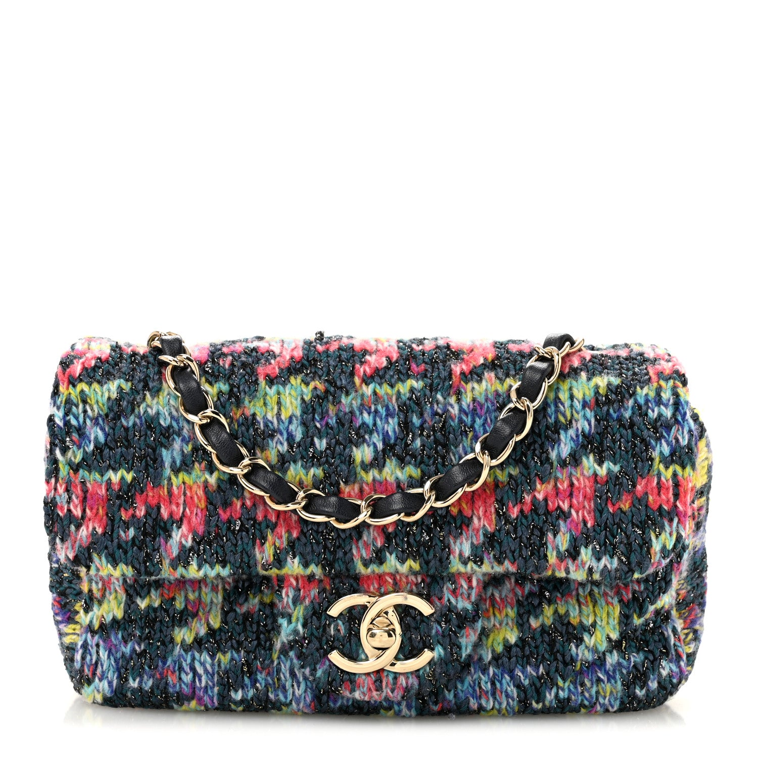 Chanel Knit Mini Rectangular Flap Multicolor 1 of 12