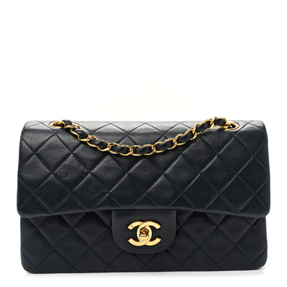 Chanel Lambskin Quilted Small Double Flap Navy 1 of 10