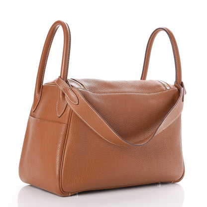 Hermes Taurillon Clemence Lindy 30 Gold 3 of 7
