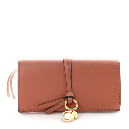Chloe Calfskin Alphabet Long Wallet Brown 1 of 10