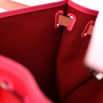 Hermes Military Toile Vache Hunter Herbag Zip 31 PM Rose Extreme Rouge Venetian Rouge Piment 11 of 18