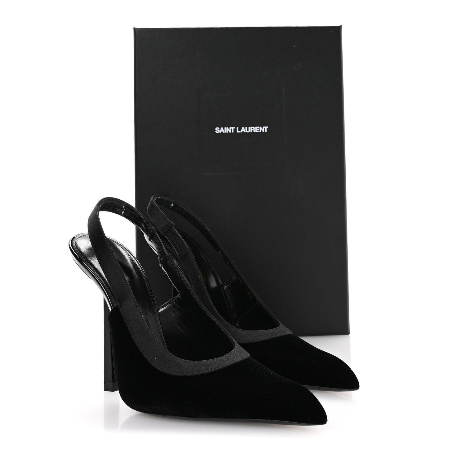 Velluto Master Raso Regale Victoire 115 Slingback Pumps 36.5 Black