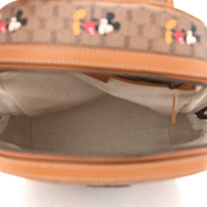 Gucci X DISNEY Mini Vintage GG Supreme Monogram Mickey Mouse Small Dome Backpack Beige Vintage Sun Oil 5 of 8