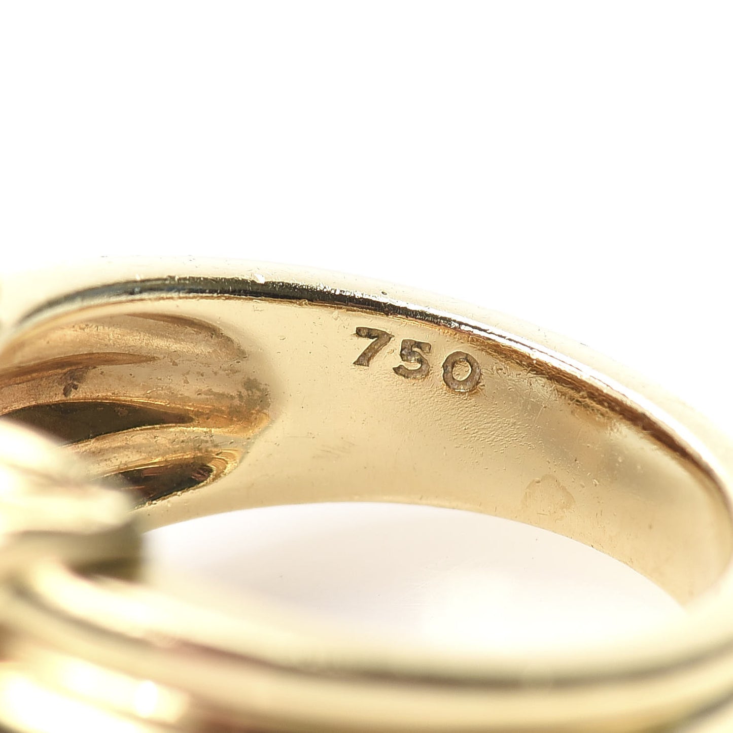 18K Yellow Gold Diamond Signature X Ring 54 6.75