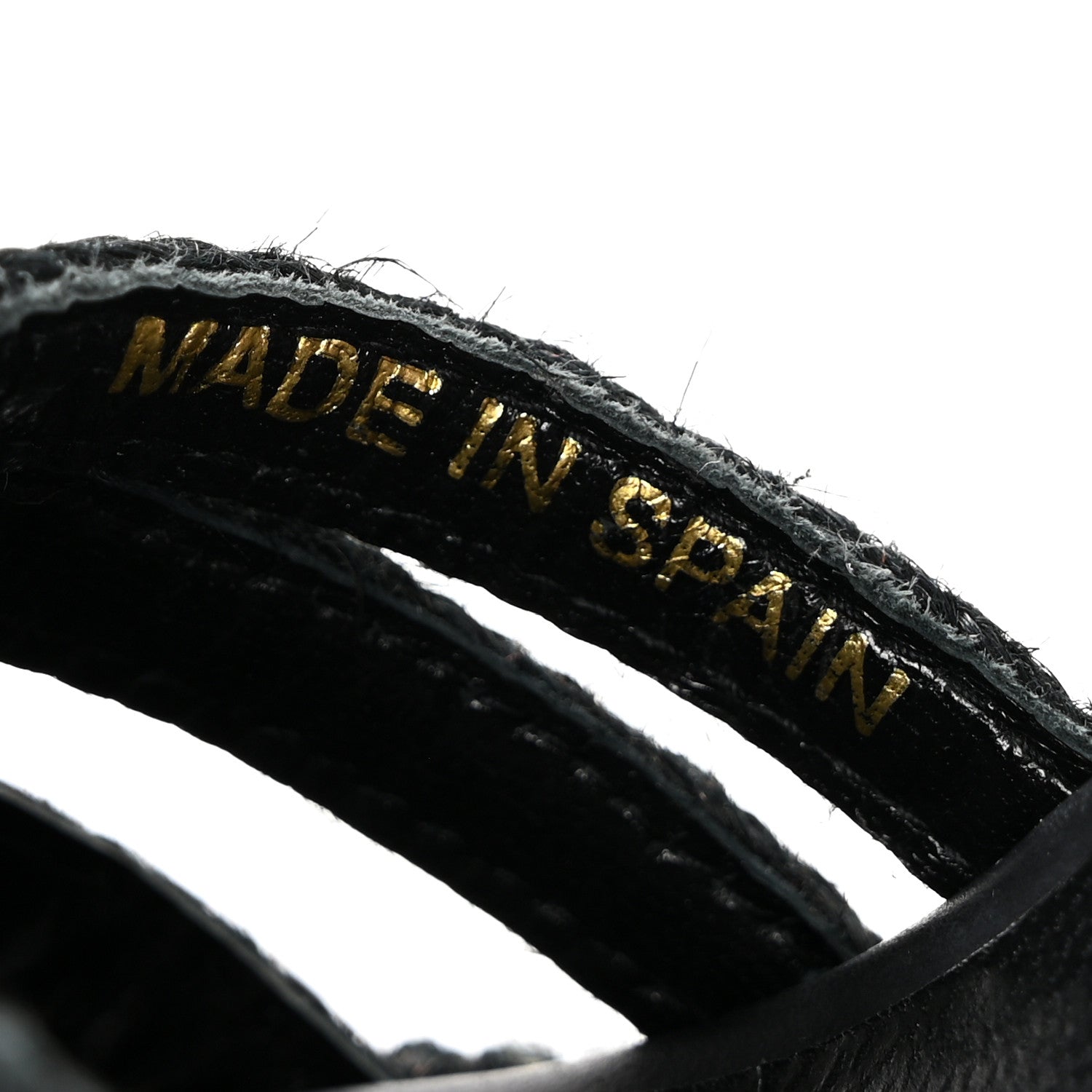 Saint Laurent Raffia Calfskin Platform Espadrille Wedge Sandals 35 Black 8 of 9
