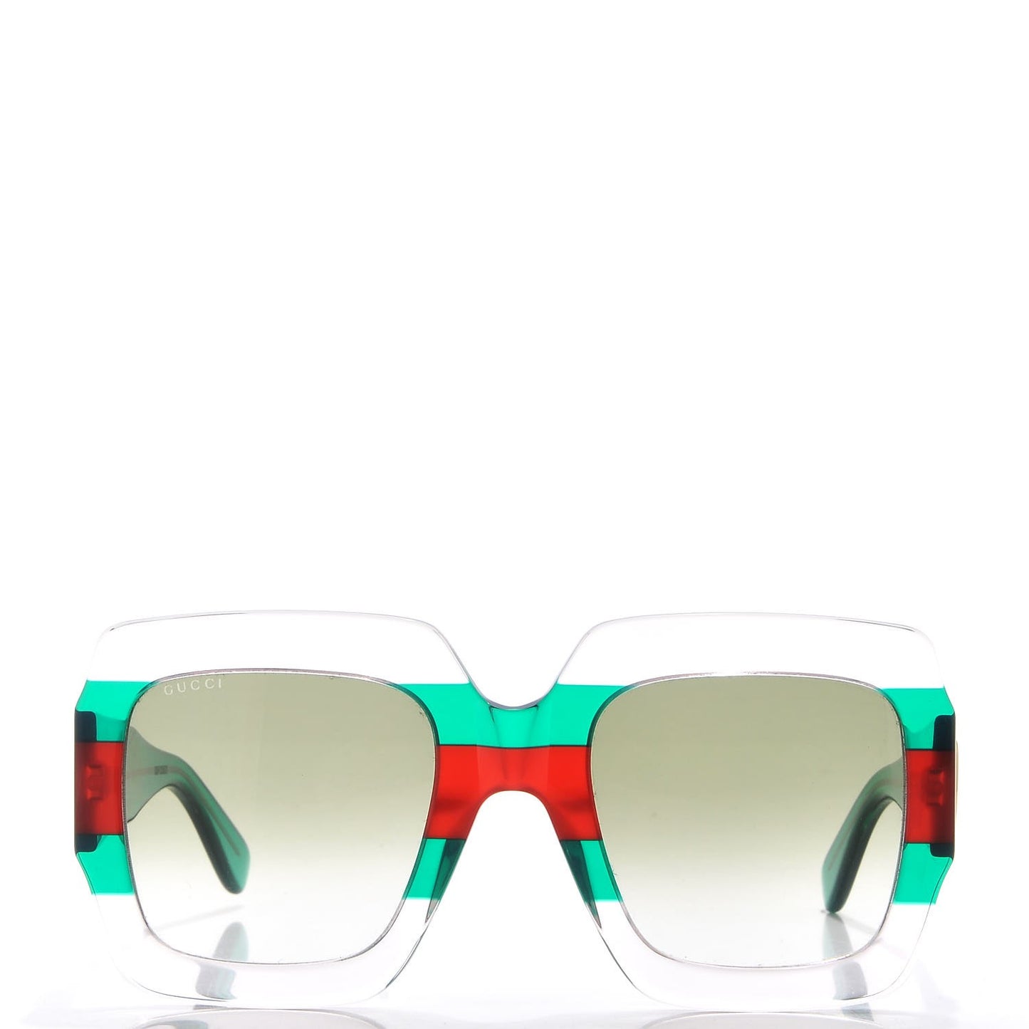 Square Web Frame GG0178S Sunglasses Green Red