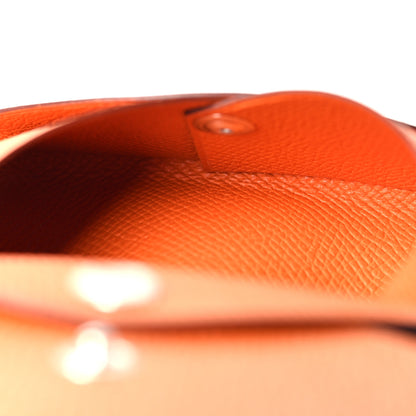 Hermes Epsom Calvi Duo Card Case Orange 6 of 10