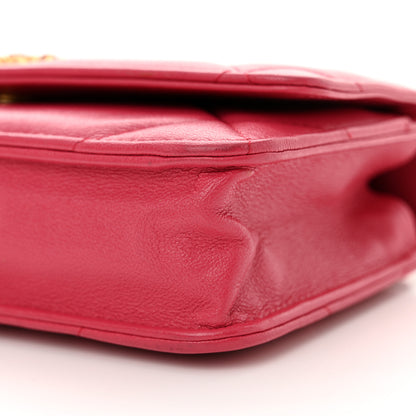 Chanel Lambskin Quilted Chanel 19 Wallet On Chain WOC Dark Pink 11 of 12