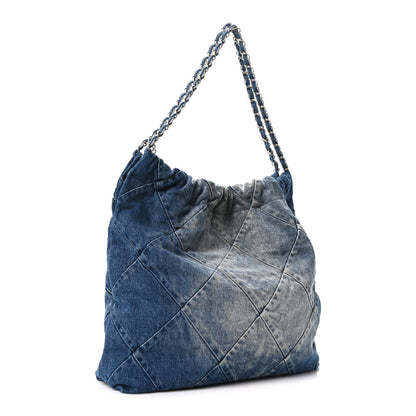 Chanel Denim Quilted Chanel 22 Blue 4 of 11
