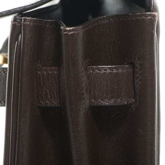 Hermes Box Kelly Retourne 32 Chocolate 16 of 20