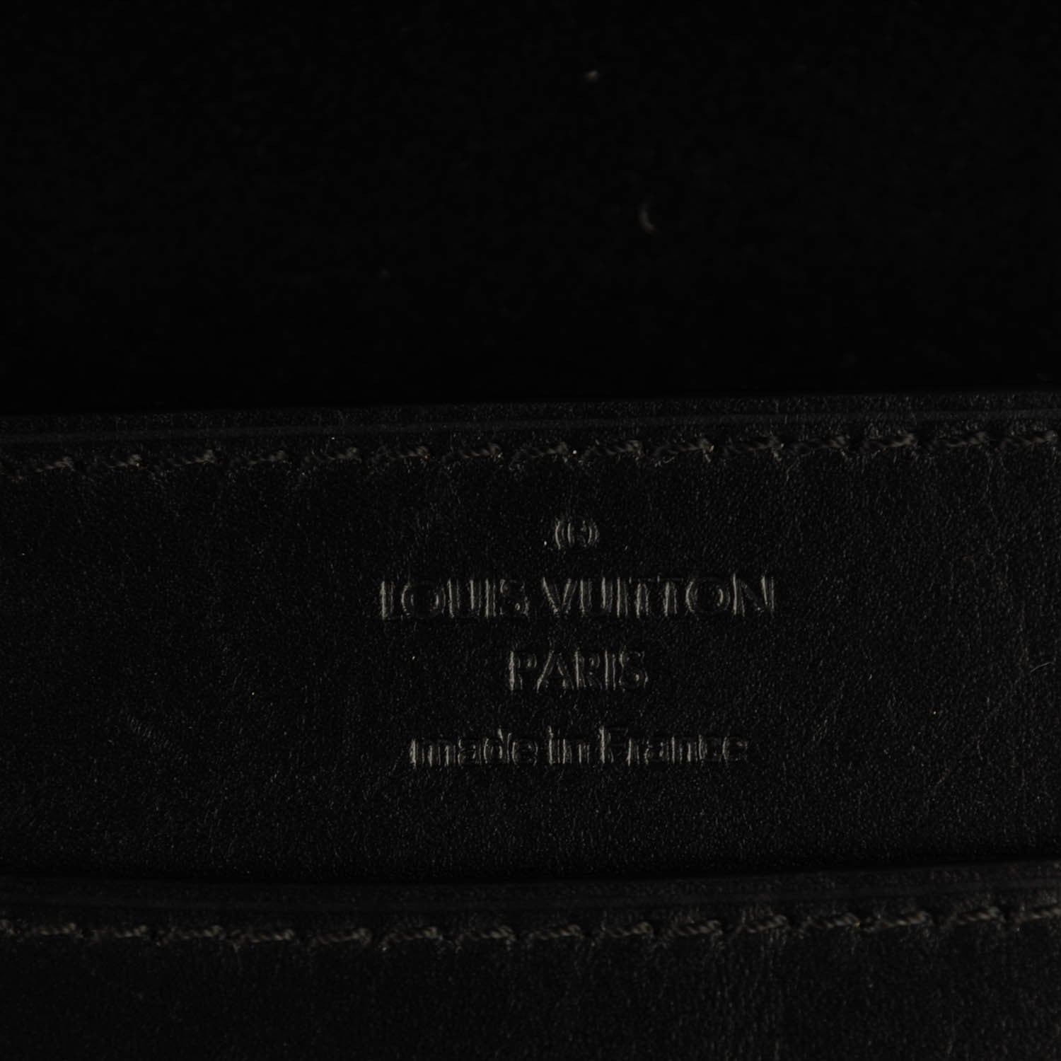 Louis Vuitton Calfskin Chain Louise MM Black 6 of 8