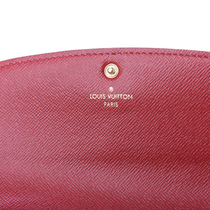 Louis Vuitton Damier Ebene Emilie Wallet Red 8 of 11