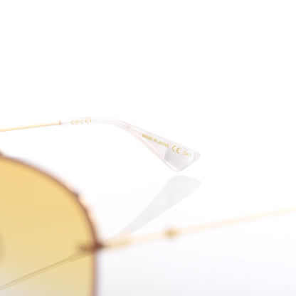 Gucci Metal Glitter Aviator Sunglasses G0227S Pink Gold 5 of 8