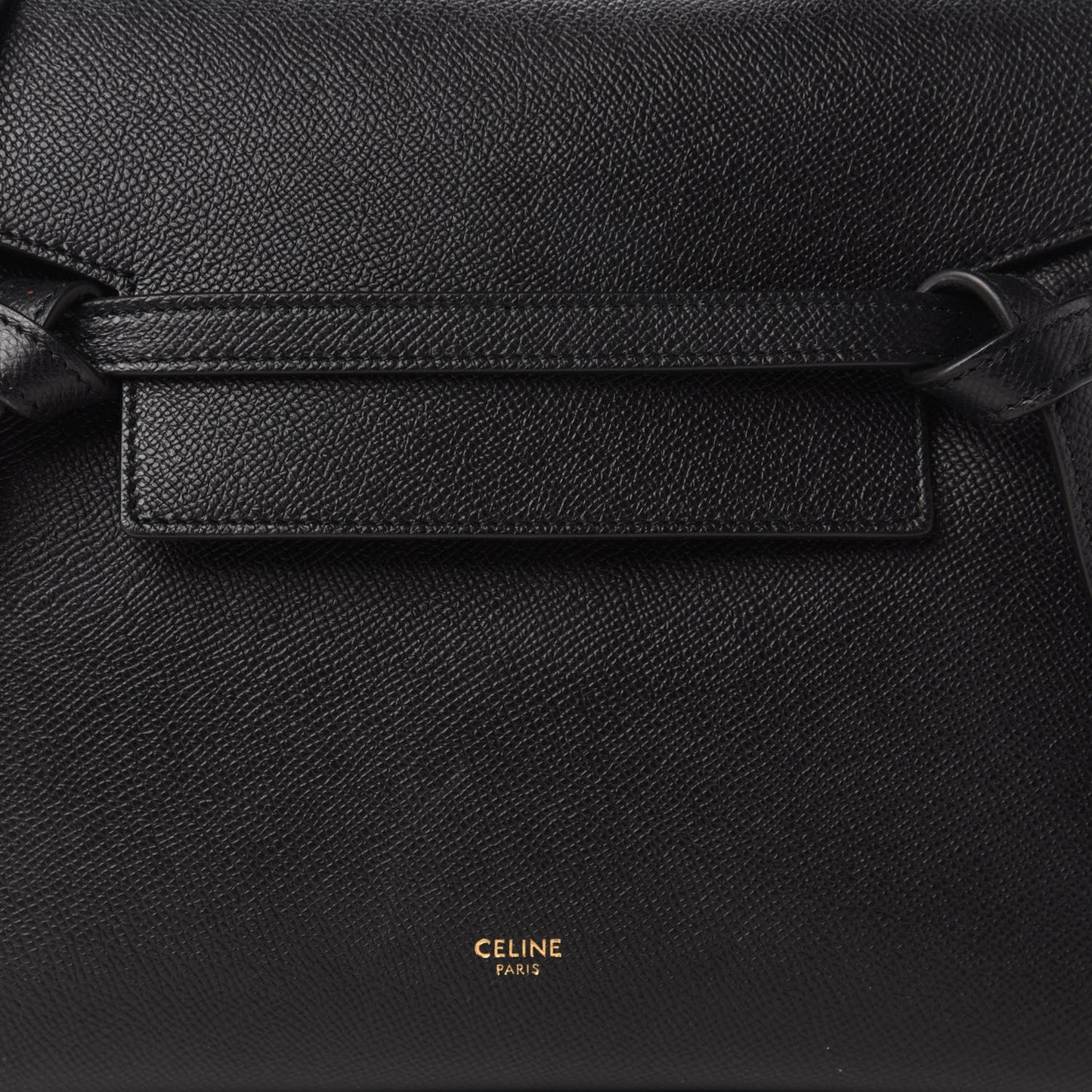Grained Calfskin Micro Belt Bag Black