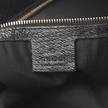 Gucci Monogram Large Zebra Horsebit Chain Hobo Black 7 of 17