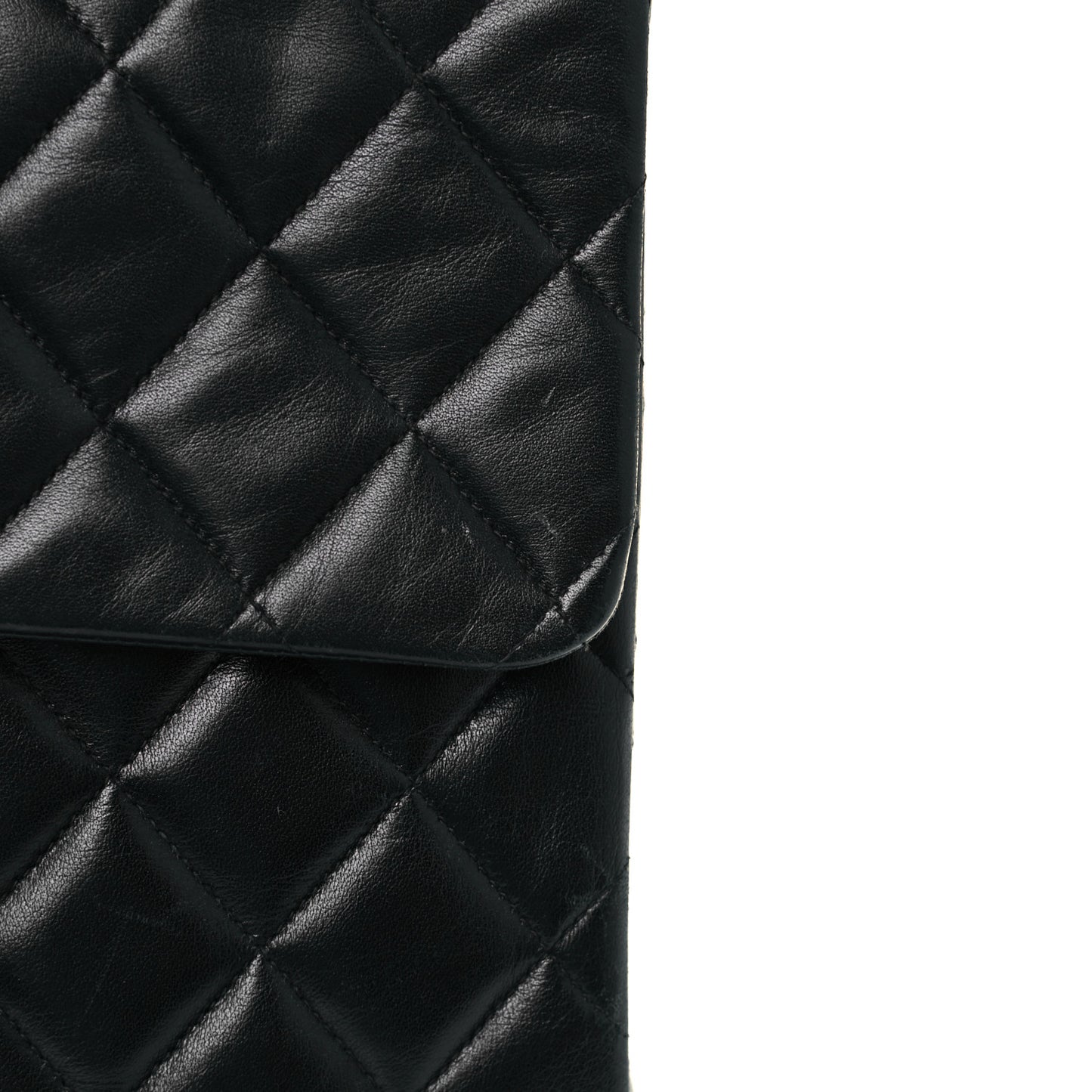 Lambskin Quilted XL Jumbo Single Flap Black