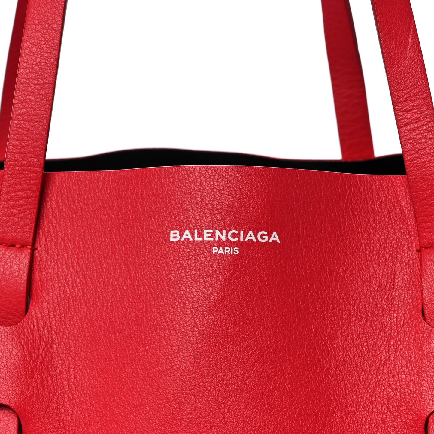 Veau Baltimore Double Sided Small Everyday Tote Rouge Vermeil Black
