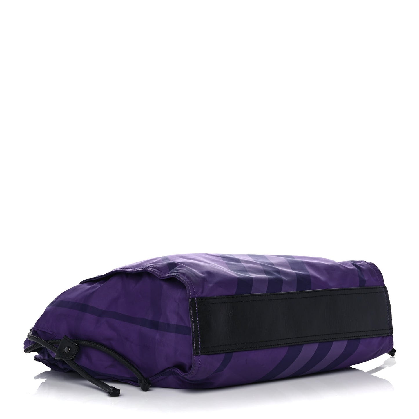 Nylon Check Small Buckleigh Packable Tote Regency Purple