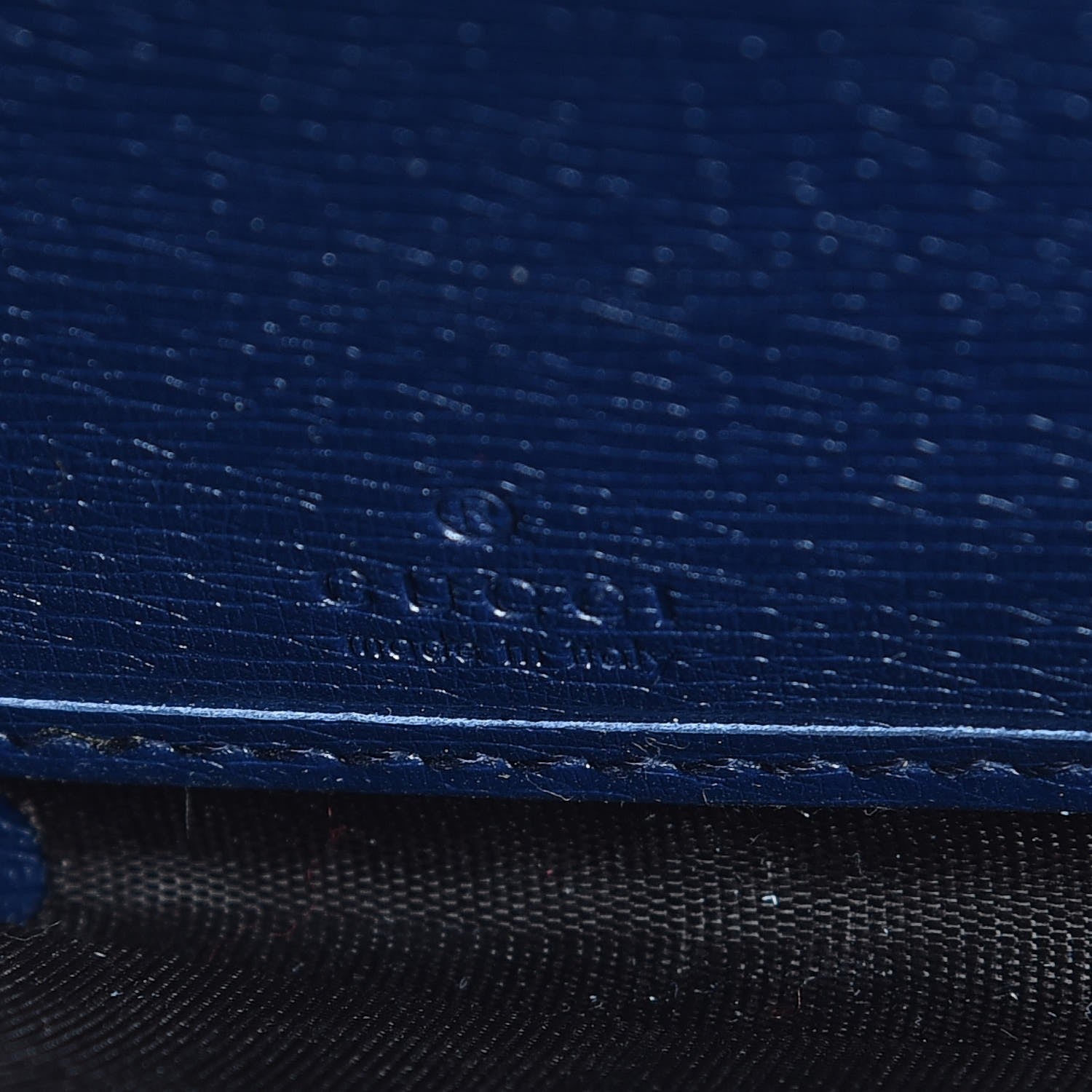 Gucci Calfskin Heartbeat Print Zip Around Wallet Blue 6 of 8