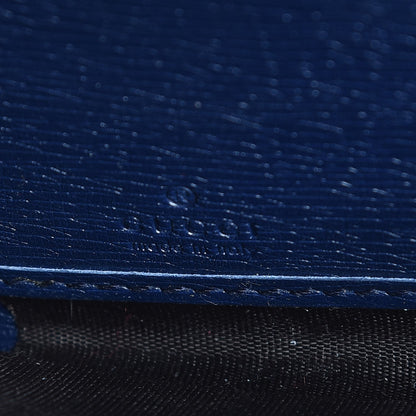 Gucci Calfskin Heartbeat Print Zip Around Wallet Blue 6 of 8