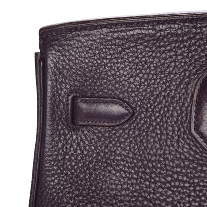 Hermes Taurillon Clemence Birkin 35 Raisin 25 of 36