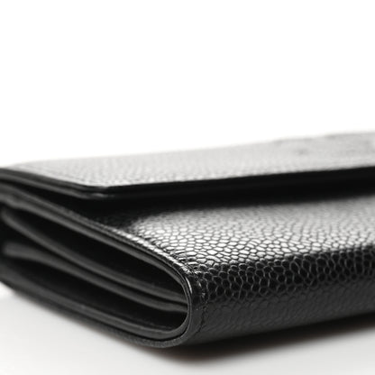Chanel Caviar Timeless CC Large Gusset Flap Wallet Black 9 of 10