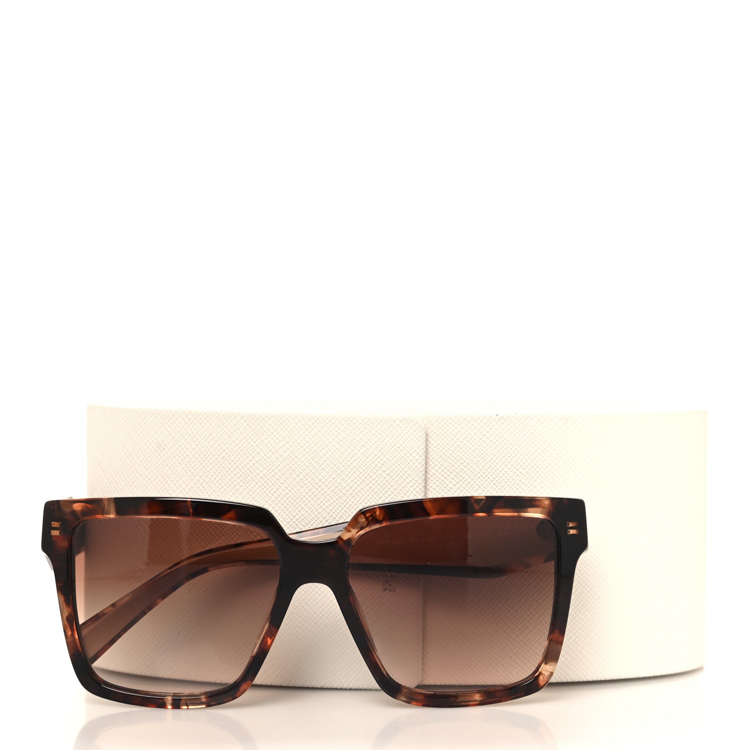 Prada Acetate Square Sunglasses SPR 24Z Tortoiseshell Beige 7 of 7