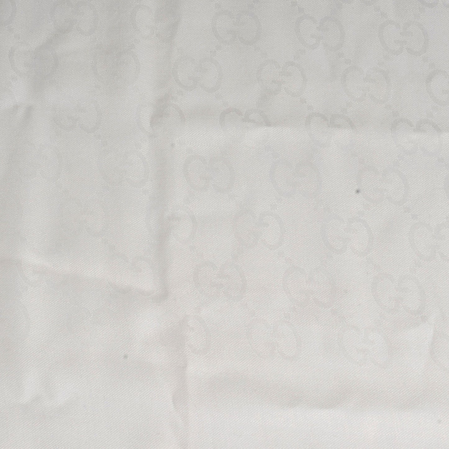 Wool Silk Monogram Scarf White