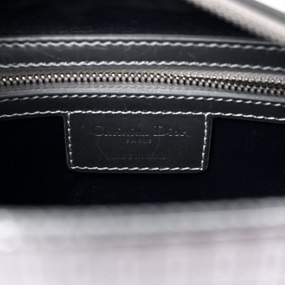 Christian Dior Metallic Patent Micro-Cannage Gradient Medium Lady Dior Silver Blue 5 of 17