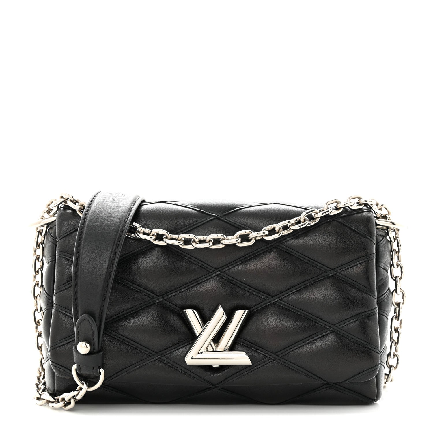 Louis Vuitton Lambskin Malletage GO-14 PM Black 1 of 12